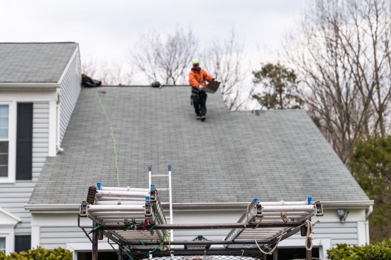 Roofing Crew Working in Spring